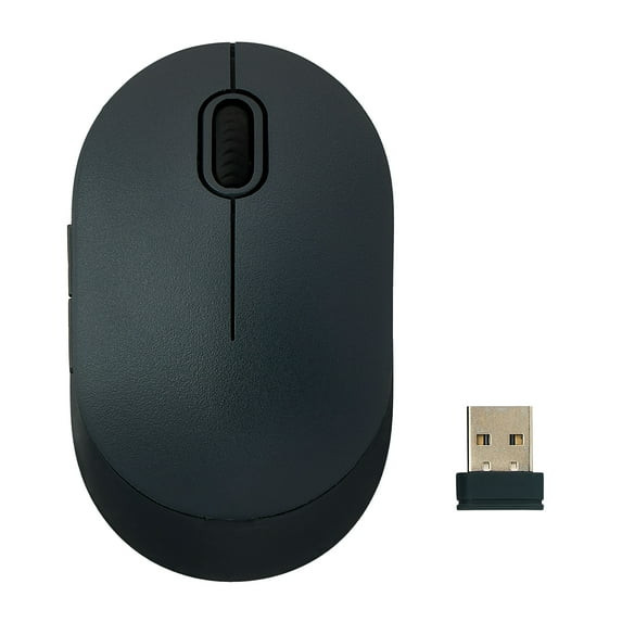 onn. Wireless Computer Mouse with Nano Receiver, 1600 DPI, Windows and Mac Compatible, USB Receiver, Gray