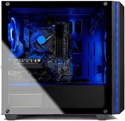 SkyTech Chronos Mini Gaming Computer PC Desktop - Intel Core-i3 10100F 3.6GHz, GTX 1650 4G, 500GB SSD, 8G 3000, RGB Fans, AC WiFi, Windows 10 Home 64-bit